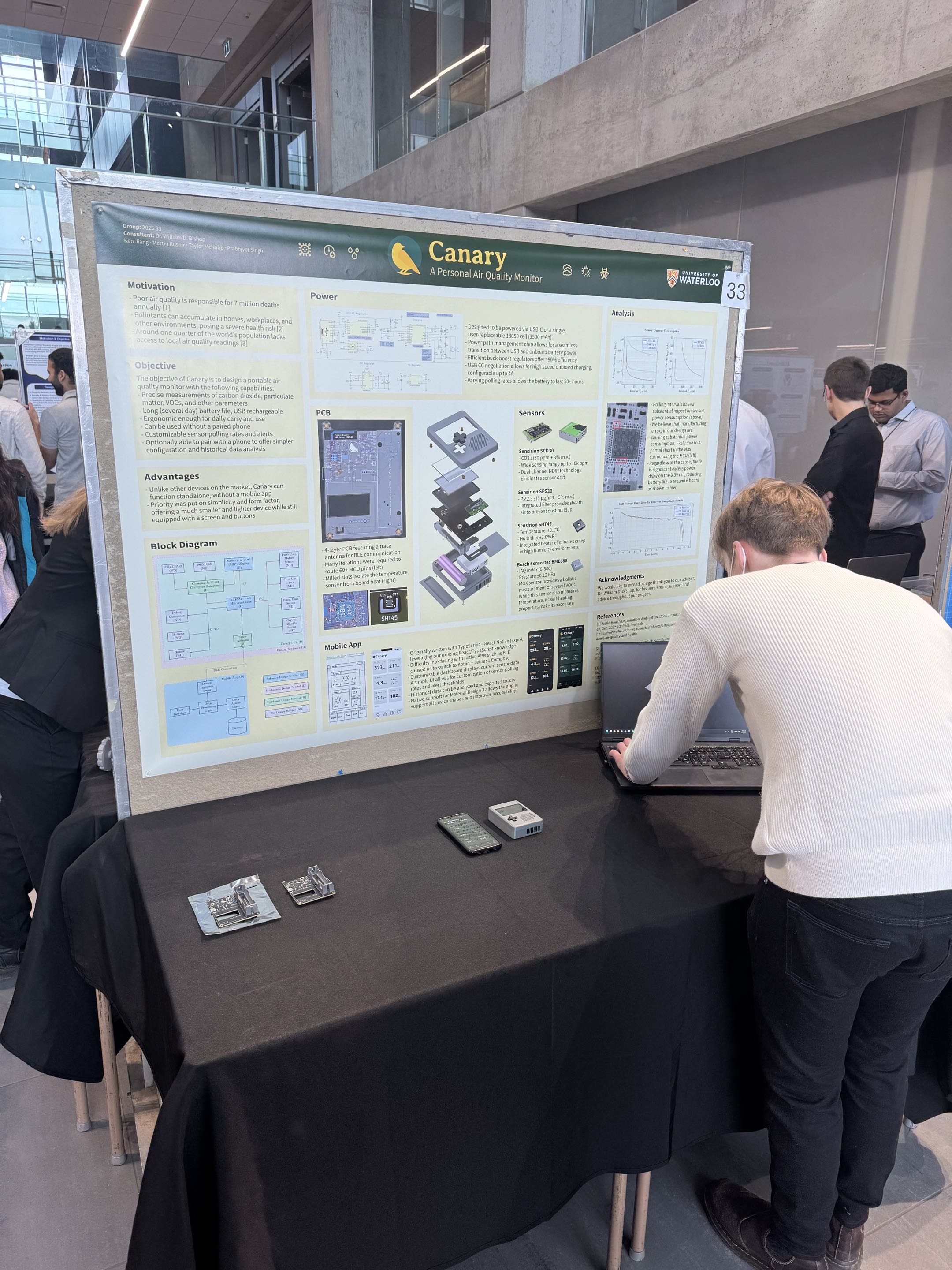 Canary project display at the design symposium